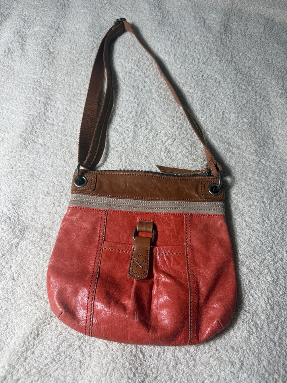 The Sak Women's Two-Tone Pink and Brown Crossbody Bag